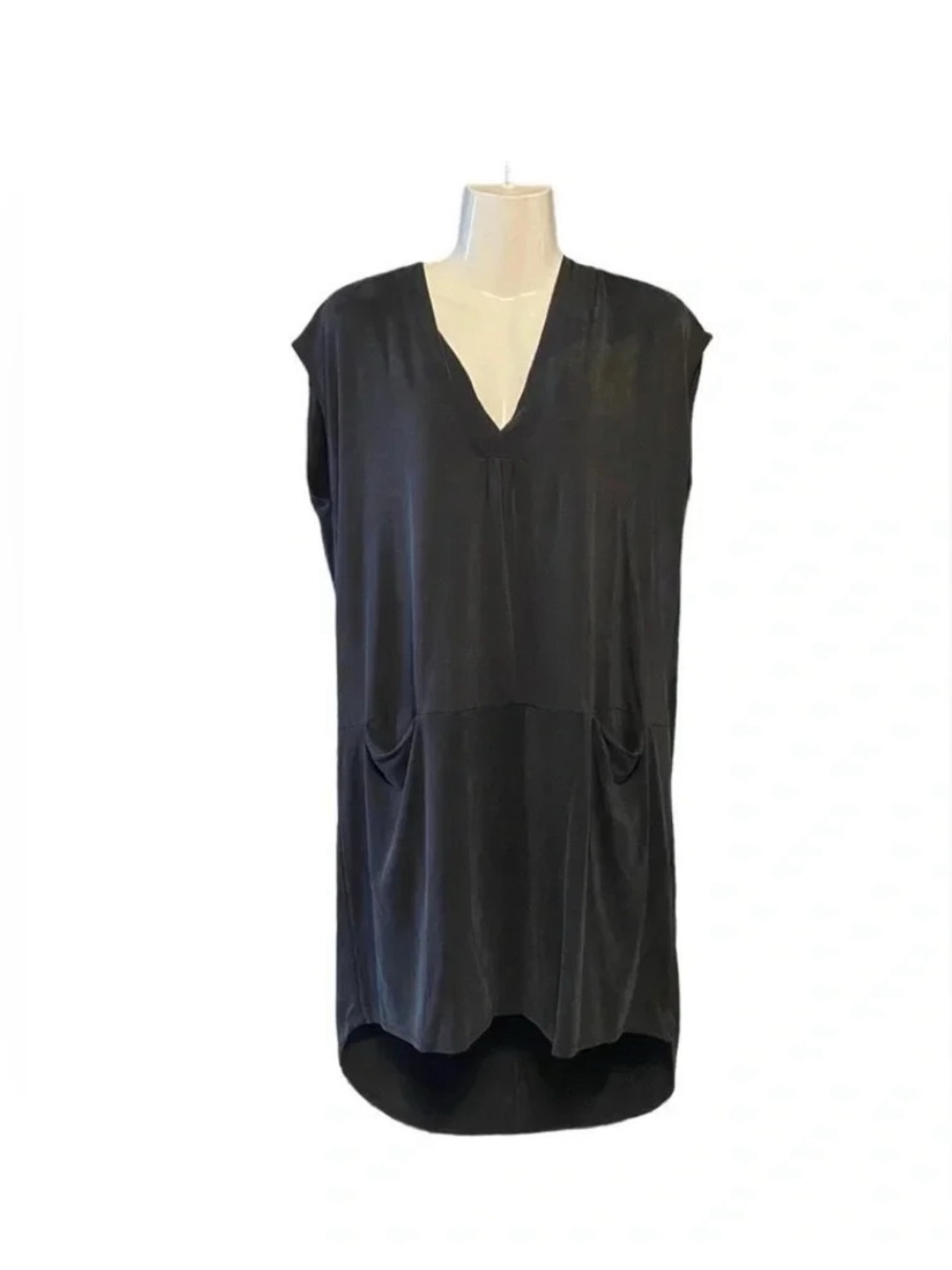 Dolan Left Coast Collection Black Cupro Jersey Dress